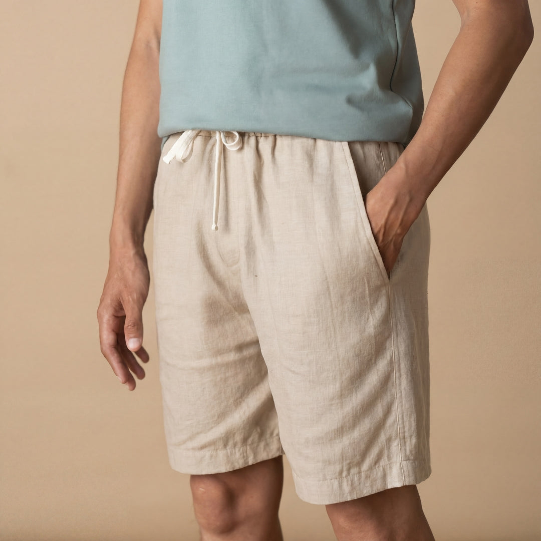 🇫🇷🌾 Le short 100% Lin Français - Homme