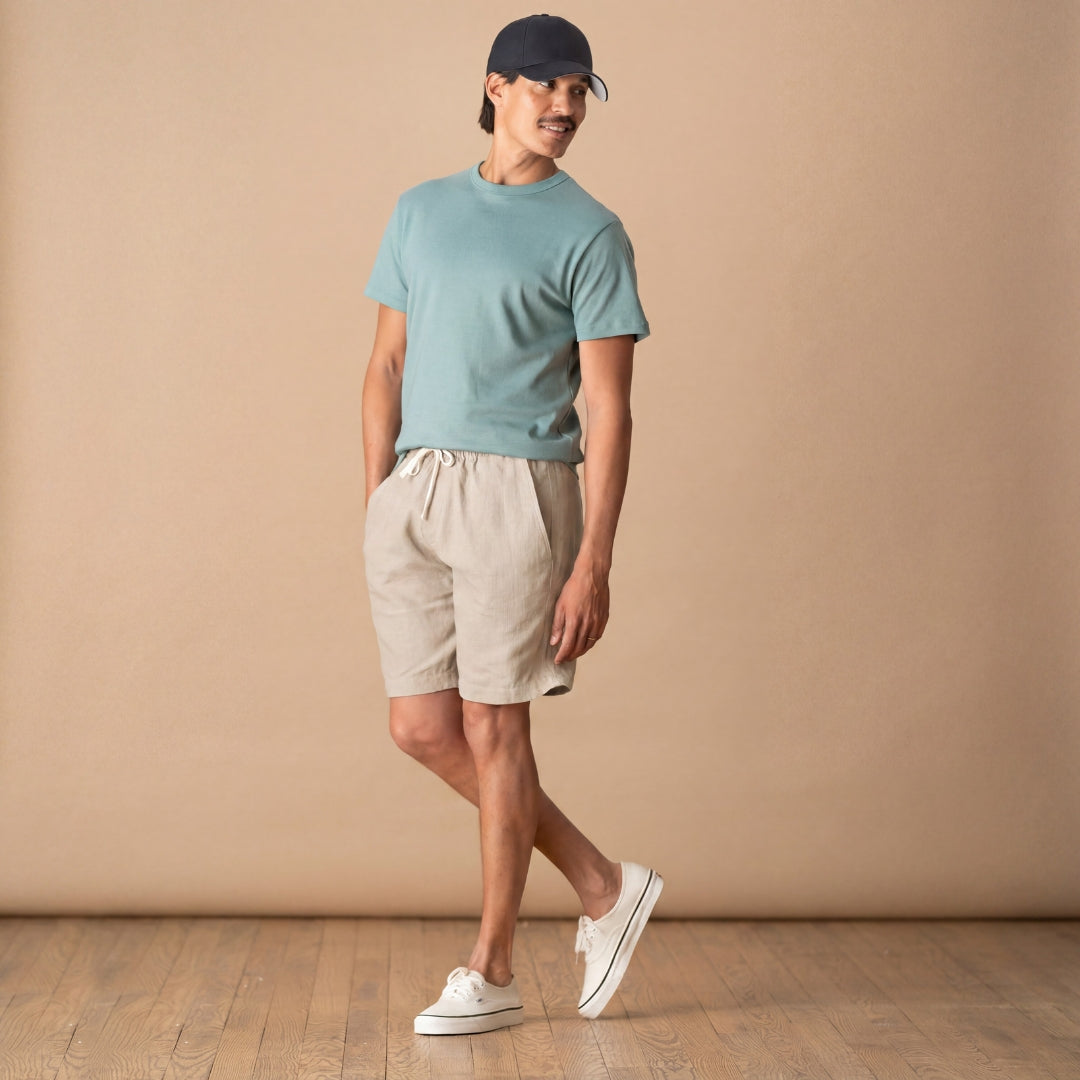 🇫🇷🌾 Le short 100% Lin Français - Homme