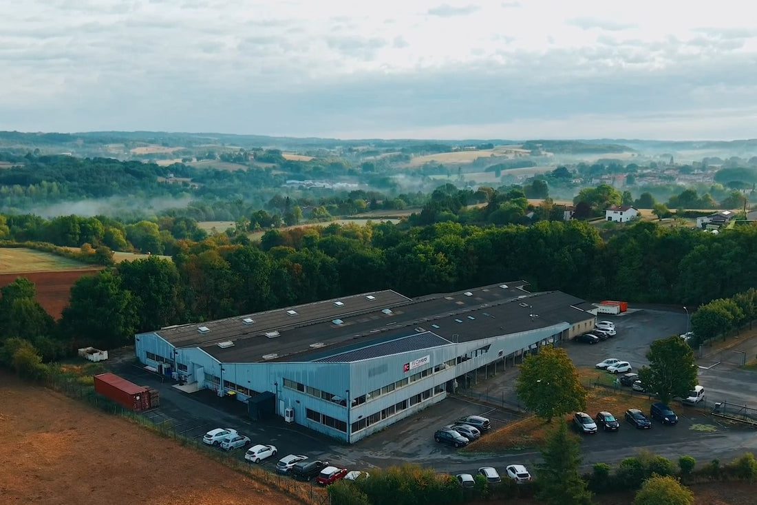 L'atelier de Montbron vu du ciel, en Charente