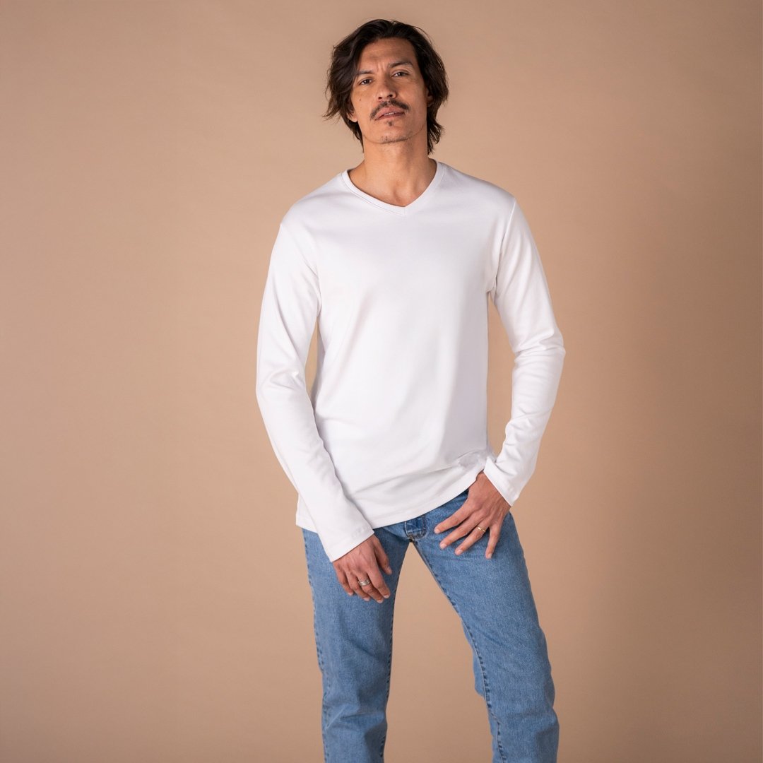 🇫🇷🌱 Le t-shirt en coton bio ML - Col V