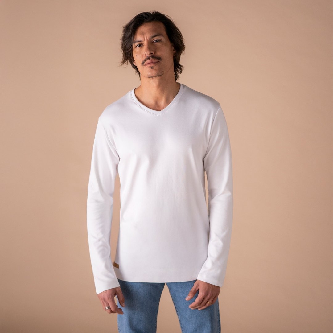 🇫🇷🌱 Le t-shirt en coton bio ML - Col V