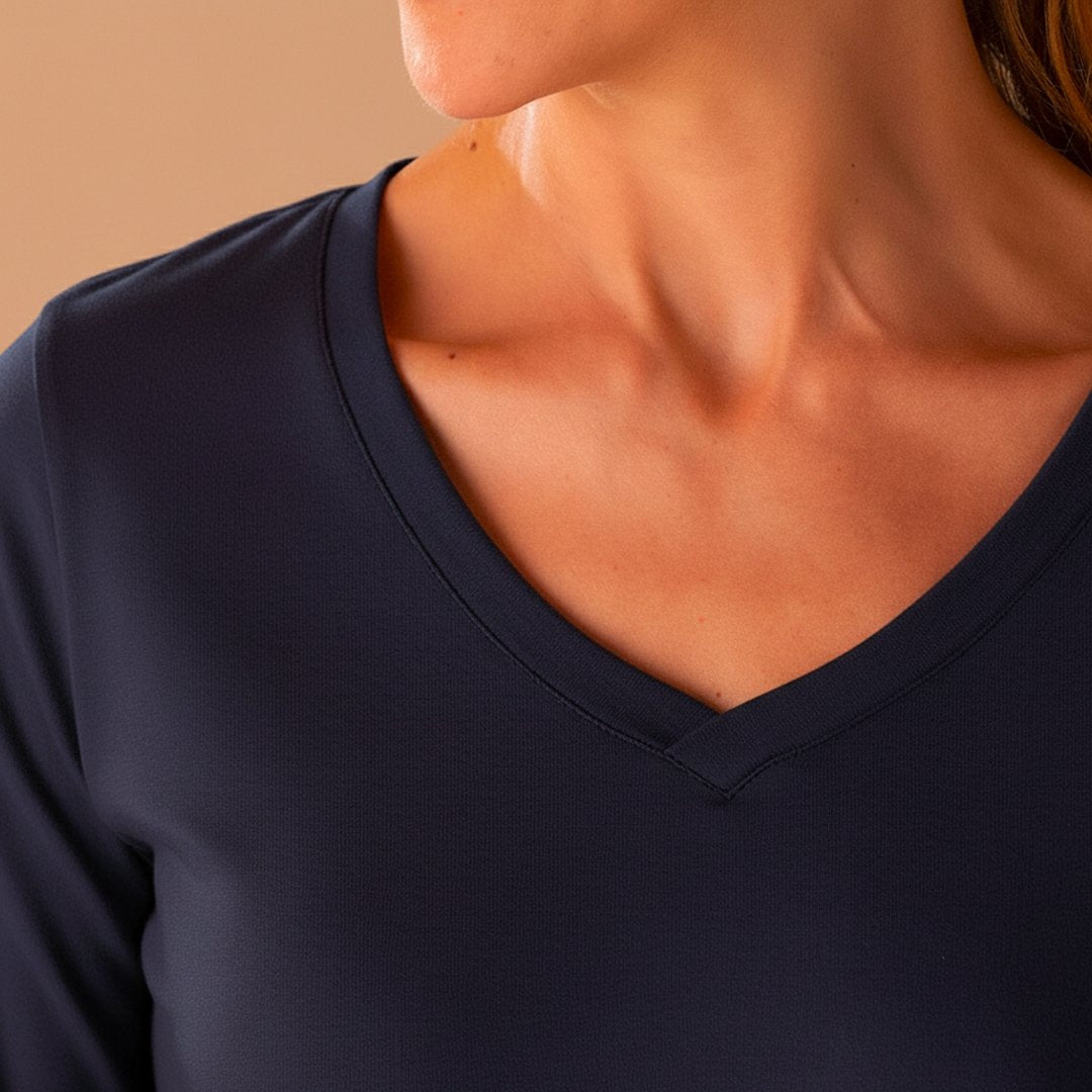 🇫🇷🌱 Le t-shirt en coton bio ML - Col V