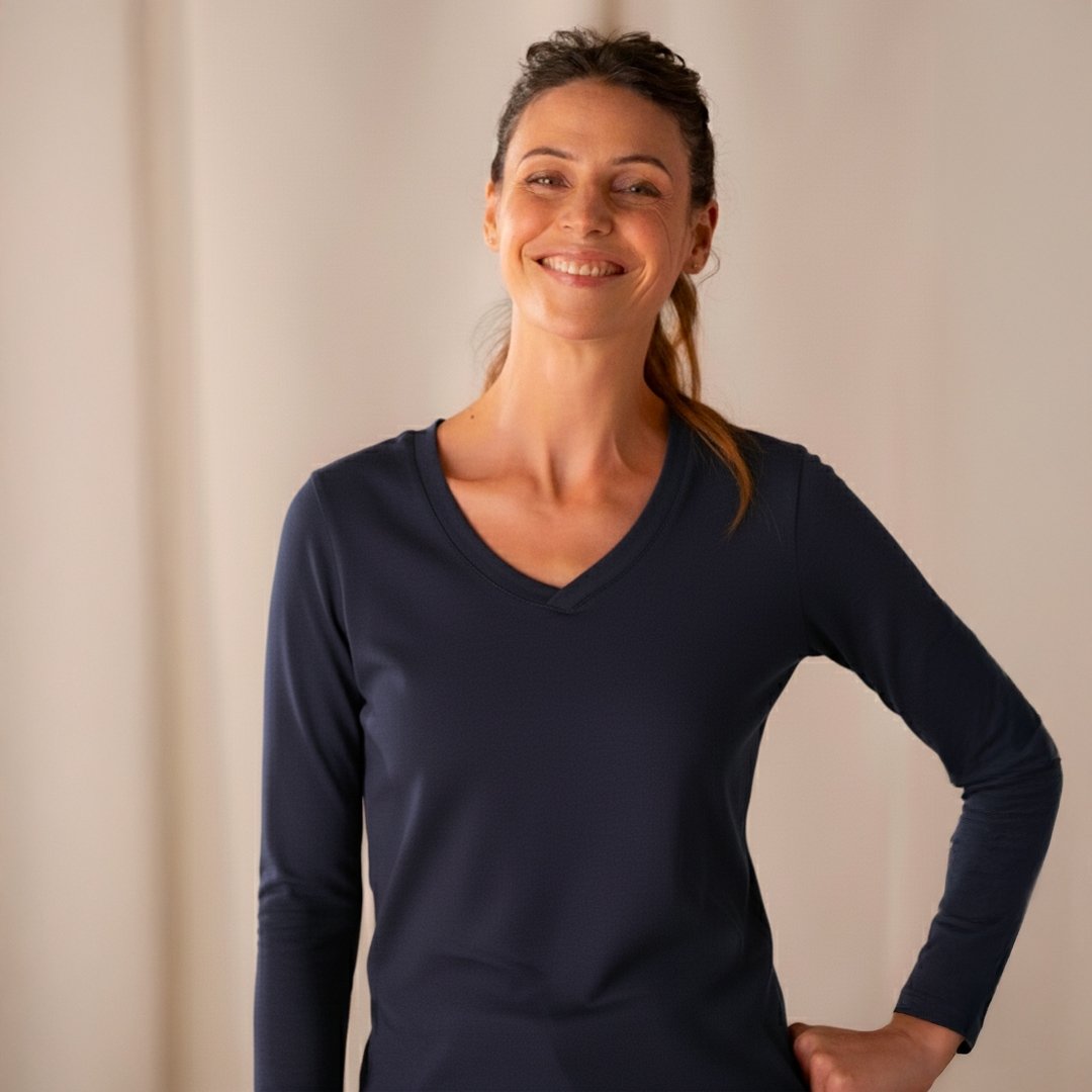 🇫🇷🌱 Le t-shirt en coton bio ML - Col V