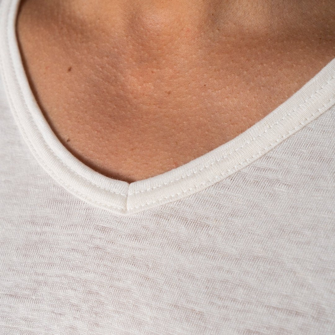 🇫🇷🌾 Le t-shirt col V en lin français