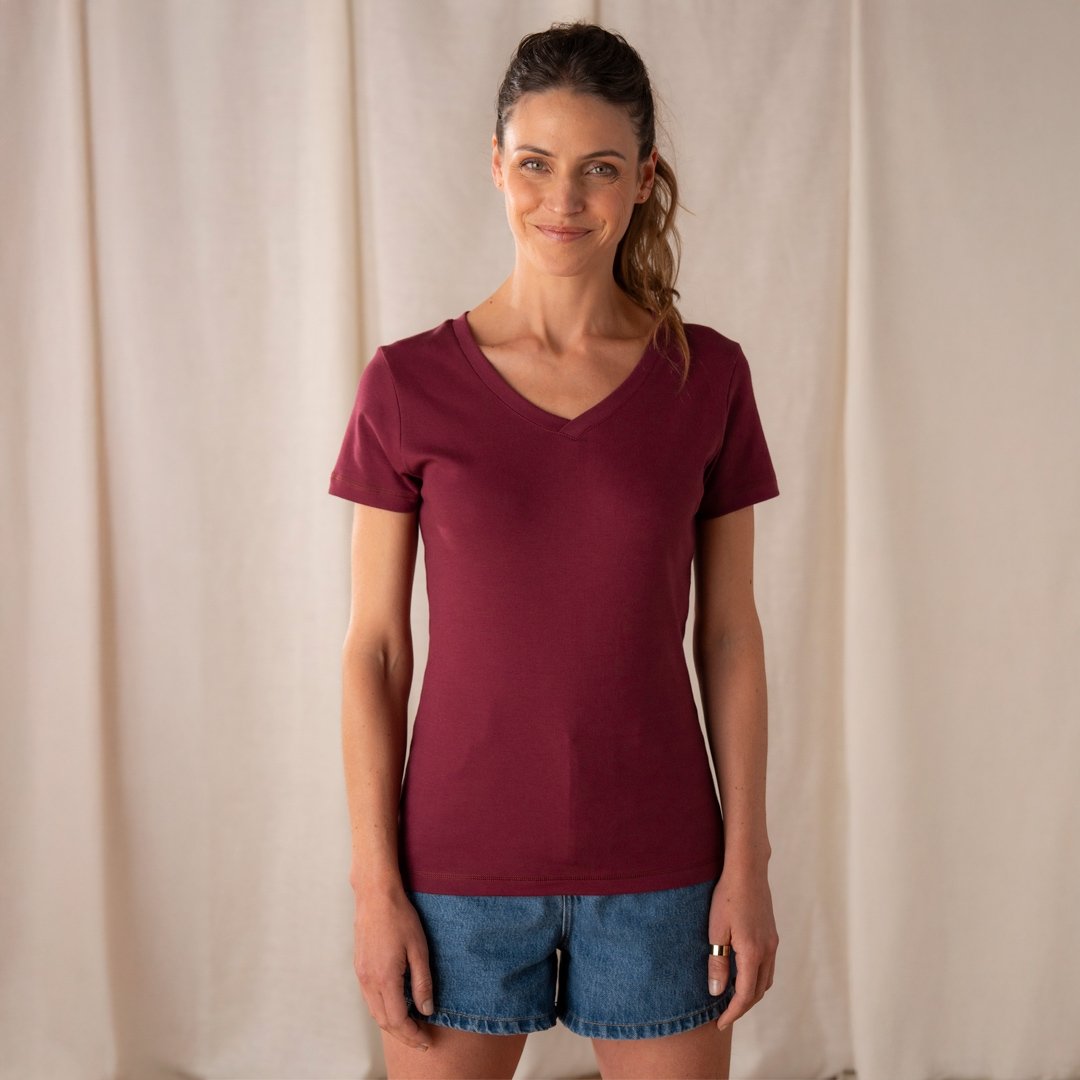 🇫🇷🌱 Le t-shirt en coton bio - Col V