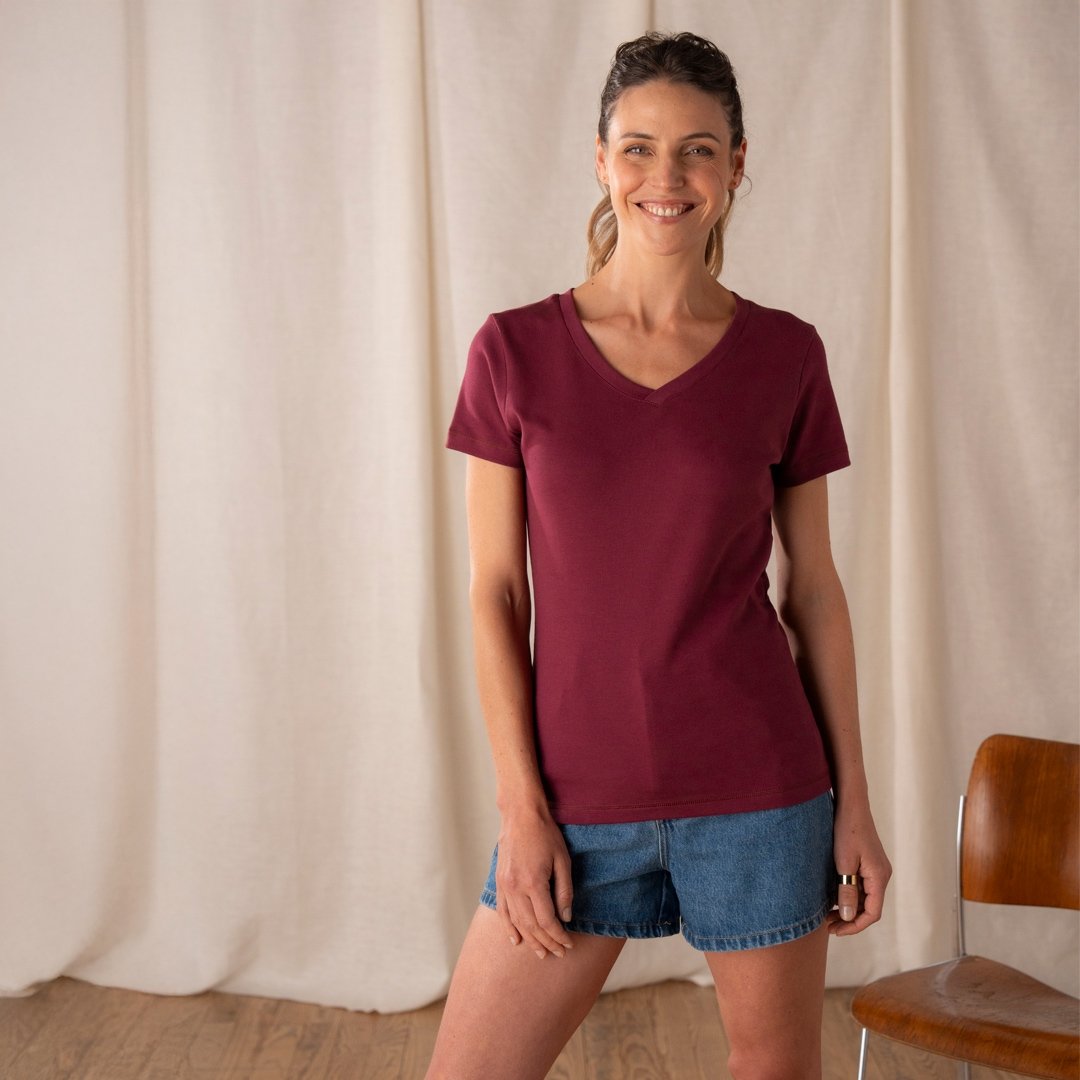 🇫🇷🌱 Le t-shirt en coton bio - Col V