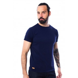T-SHIRT HOMME MANCHE COURTE COL ROND BLEU ROI - Made in France & 100% Recyclé