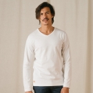 🇫🇷🌱 Le t-shirt col V fabriqué en France - Blanc