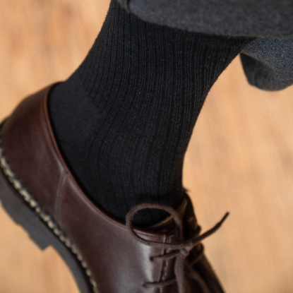 🇫🇷🐏 Les chaussettes en laine française - Noir