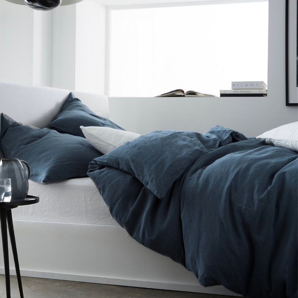 Drap Housse en coton bio et lin français