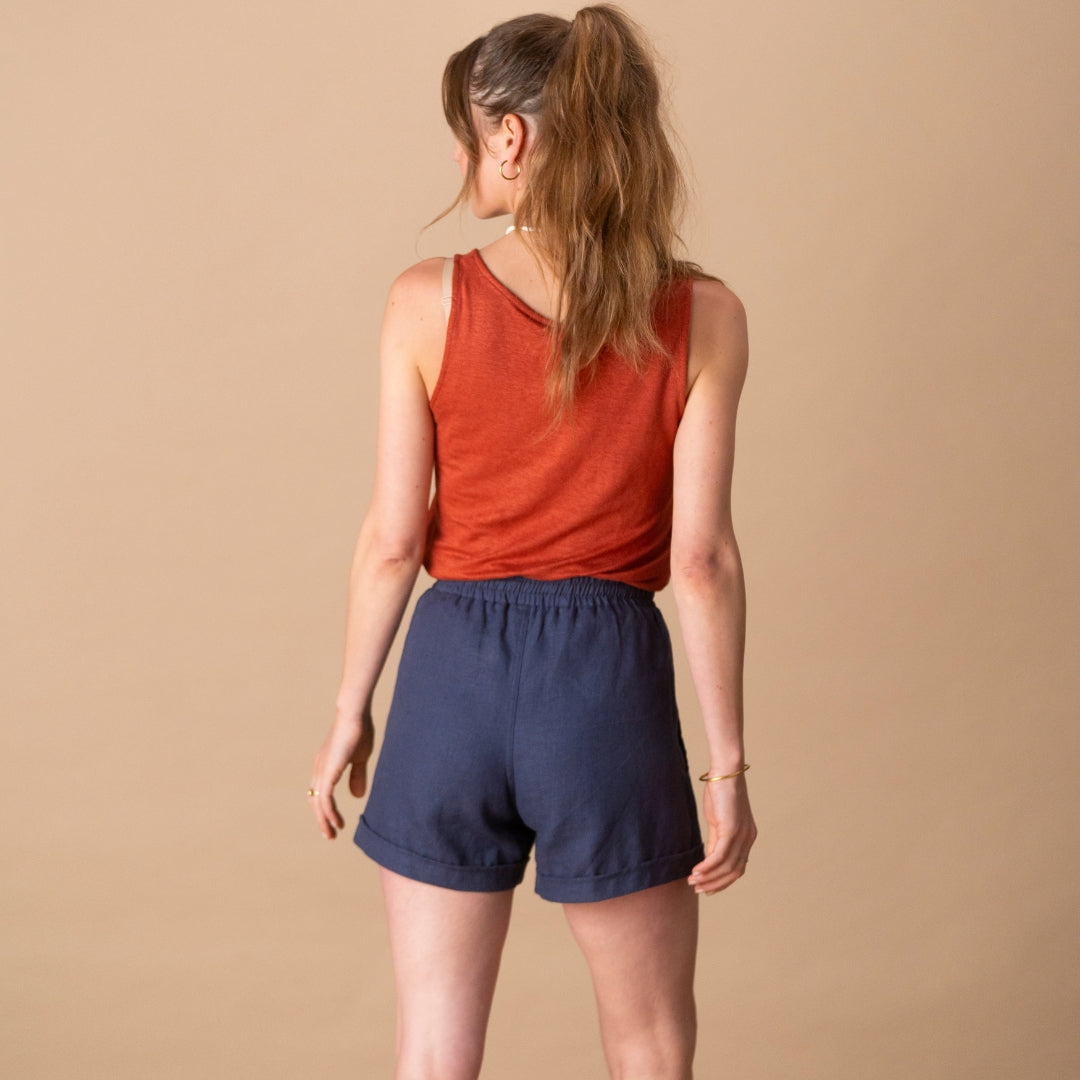 🇫🇷🌾 Le short propre 100% Lin Français - Femme