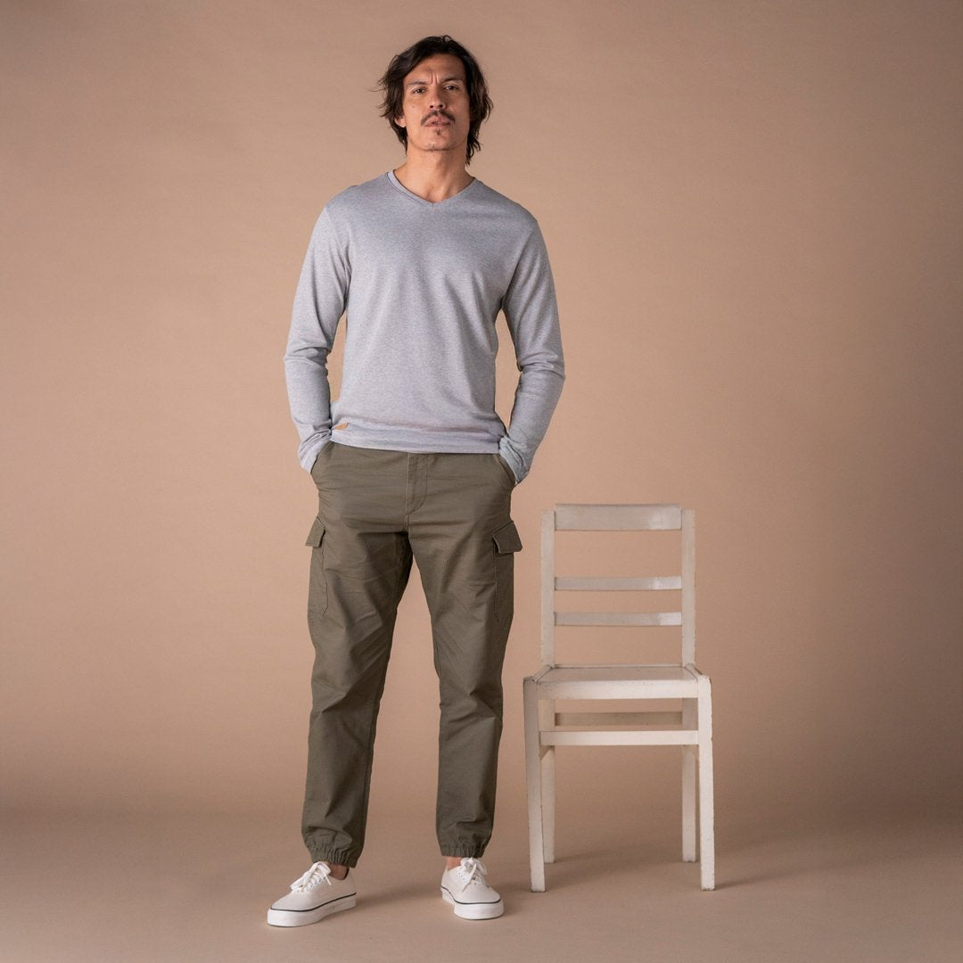 🇫🇷🌱 Le t-shirt en coton bio ML - Col V