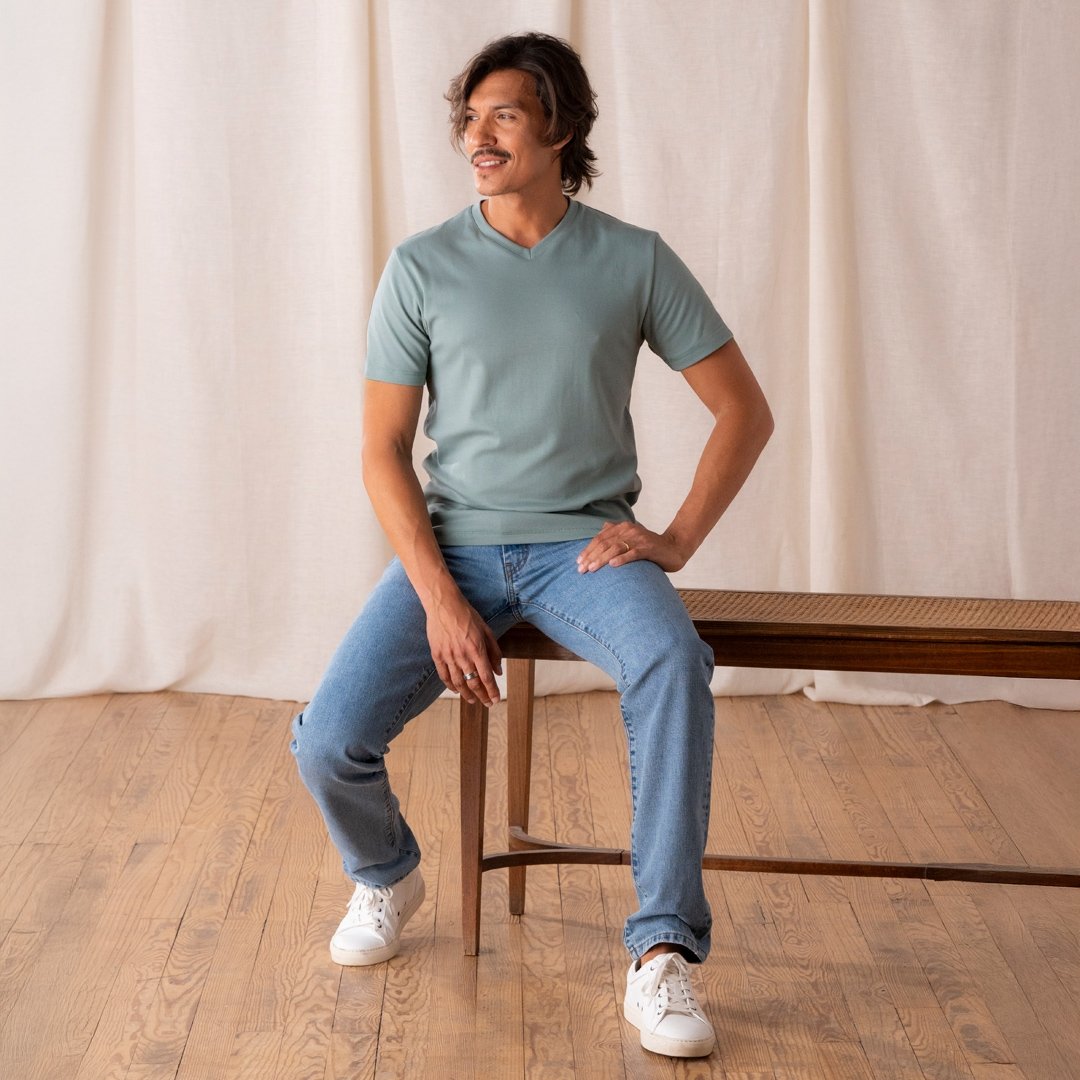 🇫🇷🌱 Le t-shirt en coton bio - Col V
