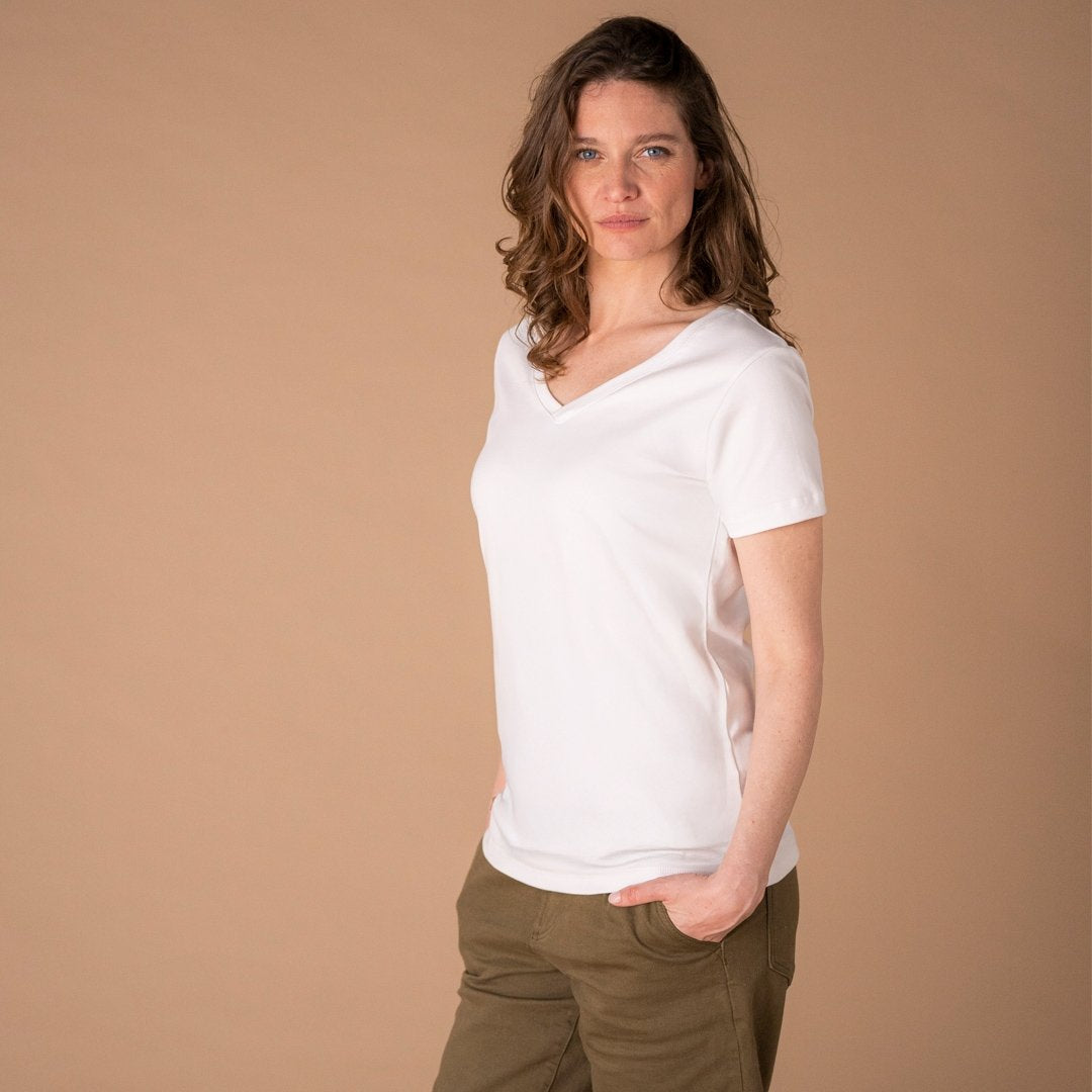 🇫🇷🌱 Le t-shirt en coton bio - Col V