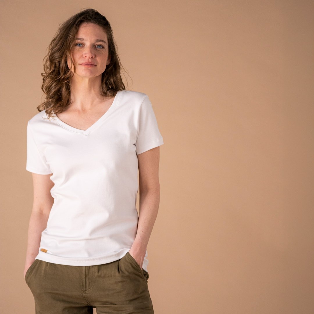 🇫🇷🌱 Le t-shirt en coton bio - Col V