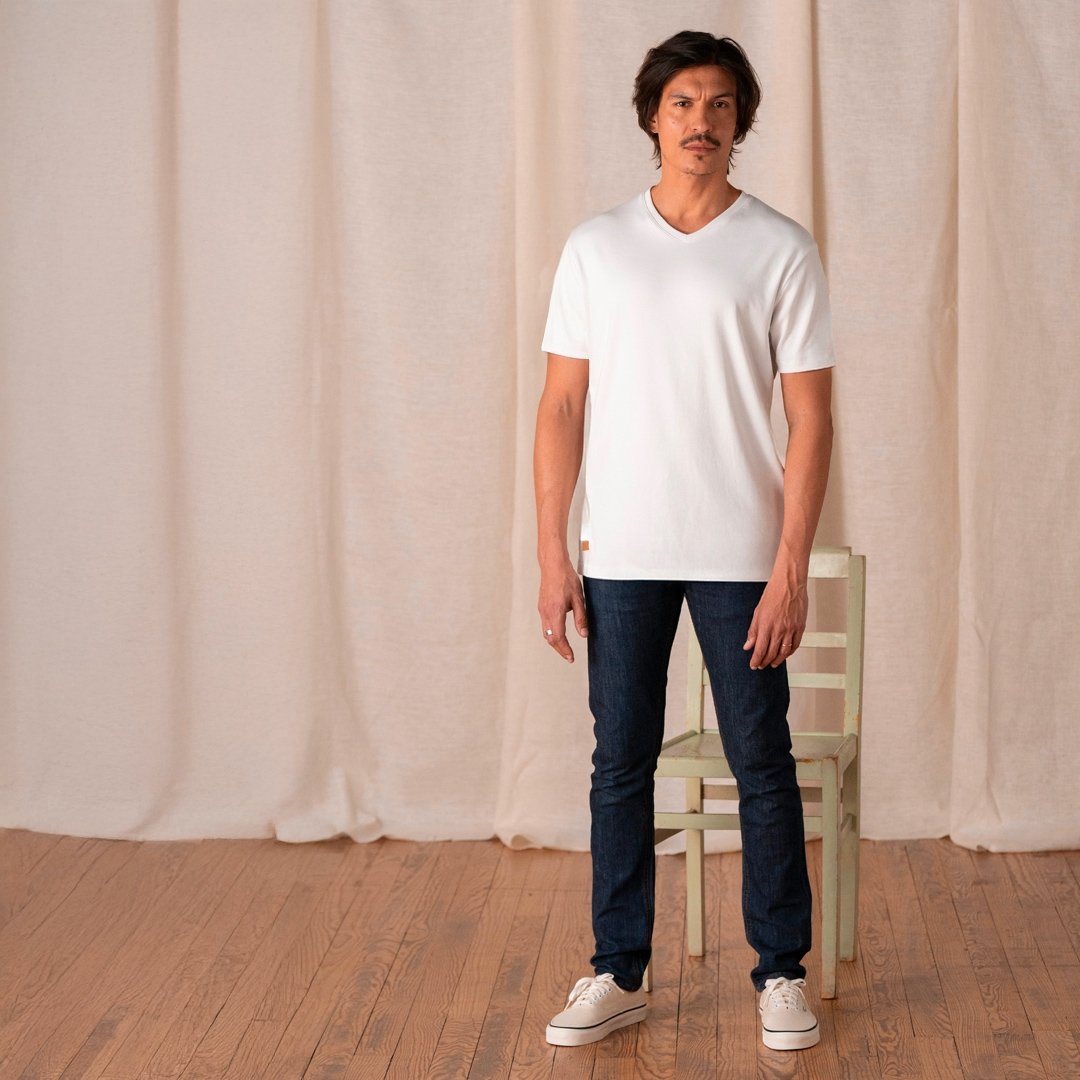 🇫🇷🌱 Le t-shirt en coton bio - Col V