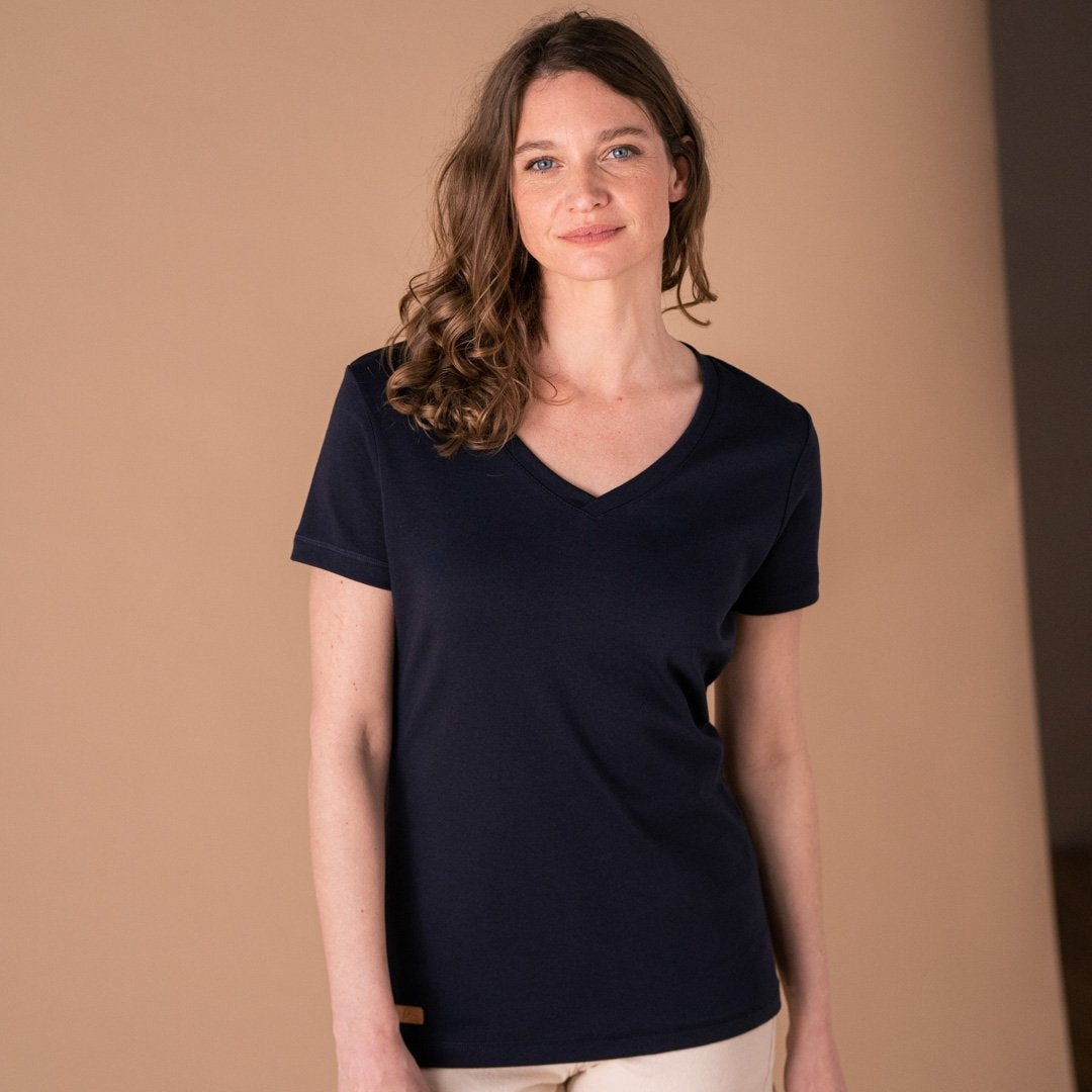 🇫🇷🌱 Le t-shirt en coton bio - Col V