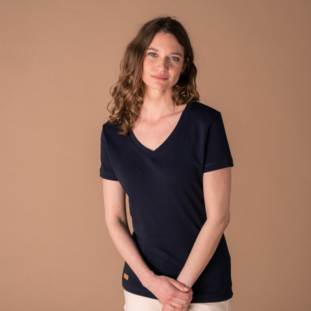 🇫🇷🌱 Le t-shirt en coton bio - Col V