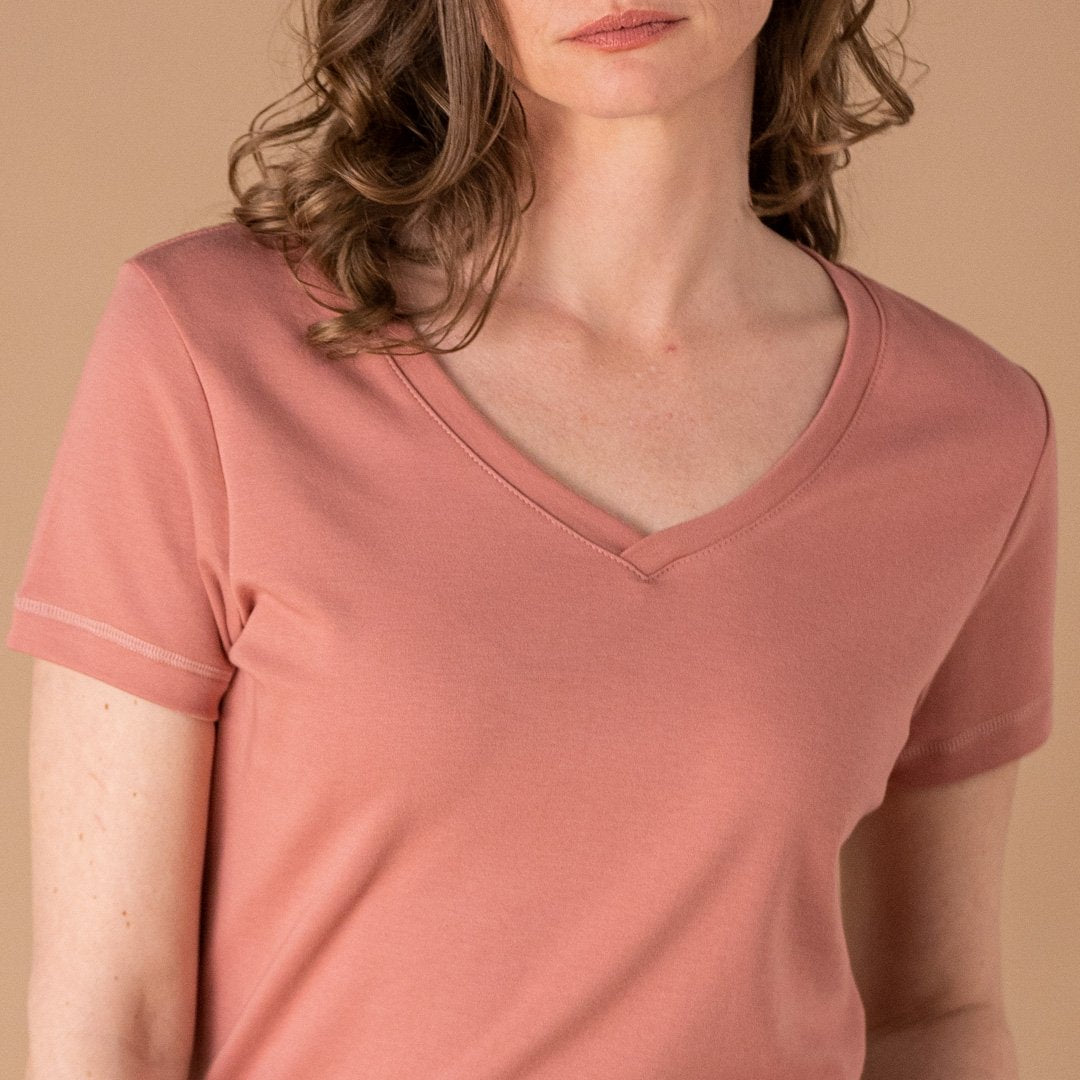 🇫🇷🌱 Le t-shirt en coton bio - Col V