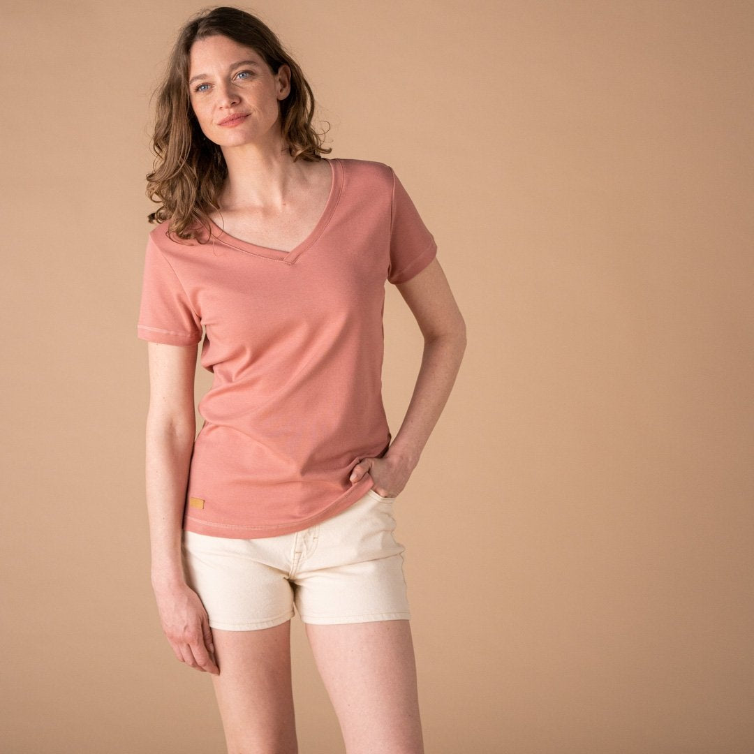 🇫🇷🌱 Le t-shirt en coton bio - Col V