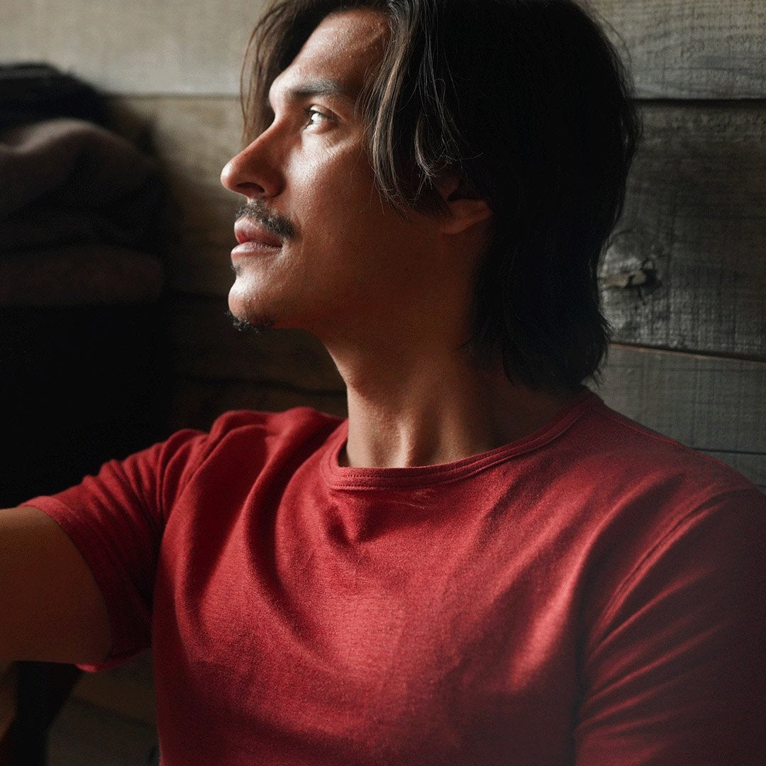 Le t-shirt en lin français homme terracotta